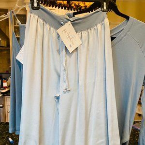 PJ Harlow 3 piece loungewear set, size XS, blue, NEW with TAGS